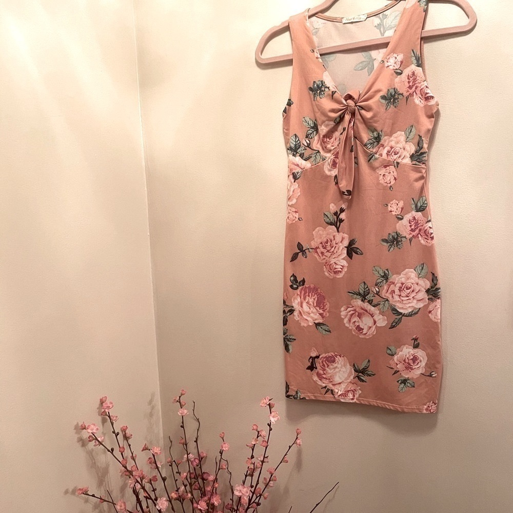 FLOWER Print Mini Dress